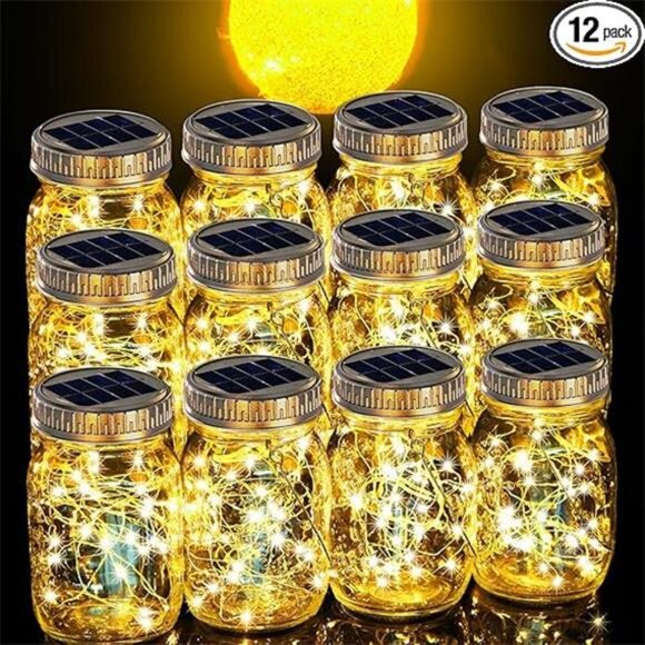 12 Pack Christmas Decorations Solar Lanterns Outdoor Waterproof Upgraded Lights - Picture 7 of 7